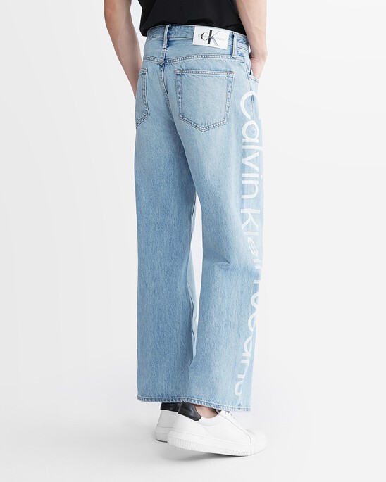 90S Loose Knockout Logo Jeans
