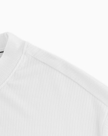 SIDE GATHER MONOGRAM TEE, Bright White, hi-res