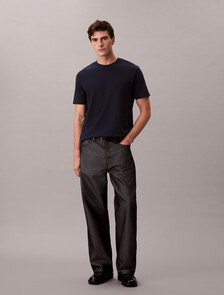 Tonal Monogram Crewneck Tee, Dark Sapphire, hi-res