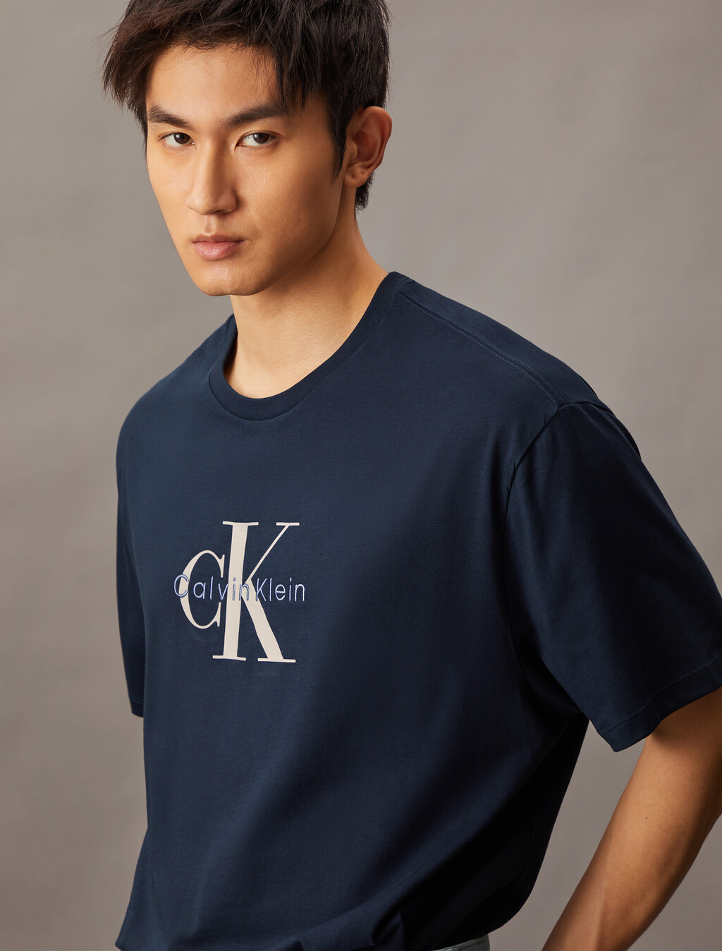 Monogram T-shirt, Dark Sapphire, hi-res