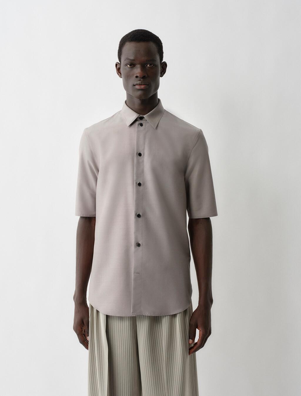 Juan Button-Down Shirt, Melange Dove, hi-res