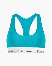 Modern Cotton Unlined Bralette, Island Turquoise, hi-res