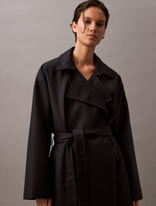 Wool Twill Trench Coat