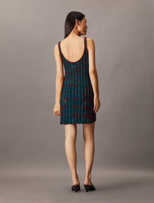 Crochet Beaded Tank Mini Dress, Maya Blue, hi-res