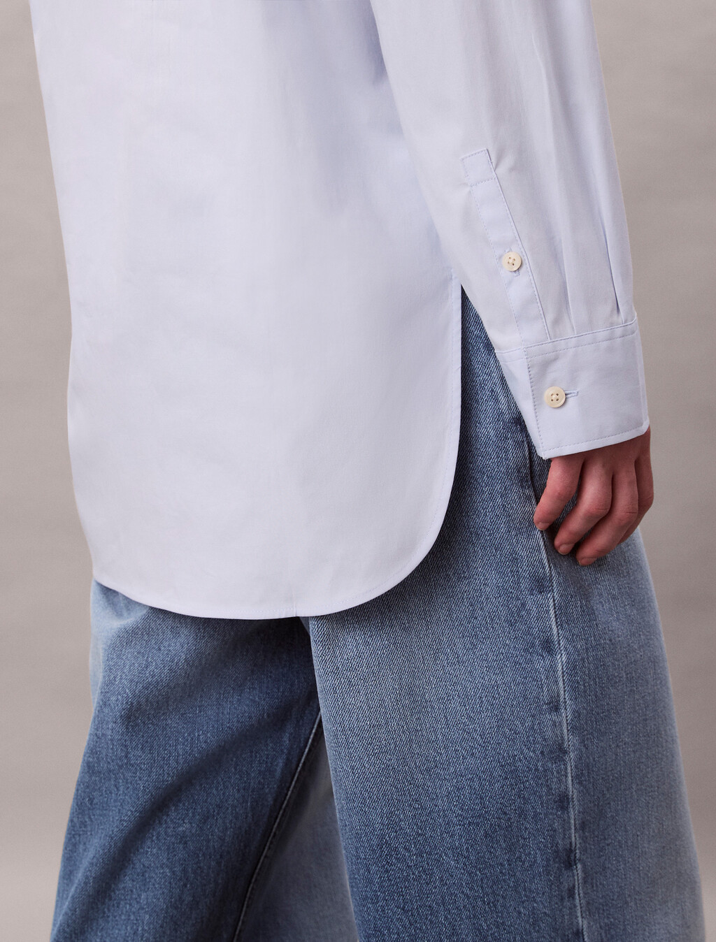 Poplin Relaxed Shirt, Halogen Blue, hi-res
