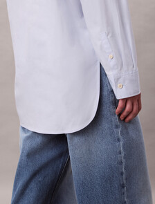 Poplin Relaxed Shirt, Halogen Blue, hi-res