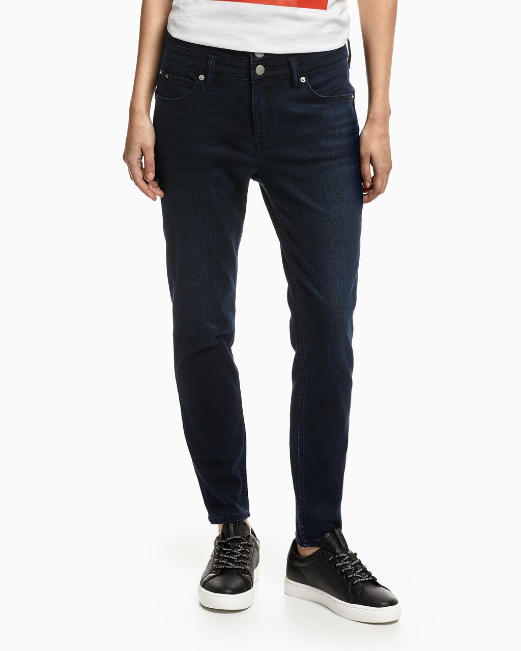 Sustainable Lyocell High Rise Body Skinny Jeans, Blue Black, hi-res