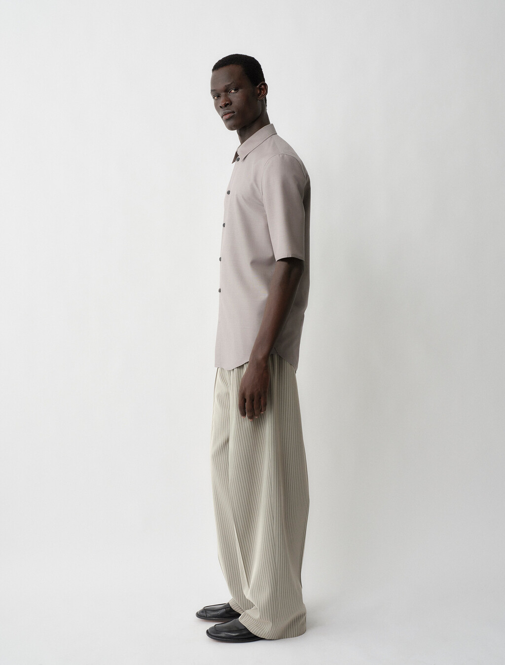 Juan Button-Down Shirt, Melange Dove, hi-res