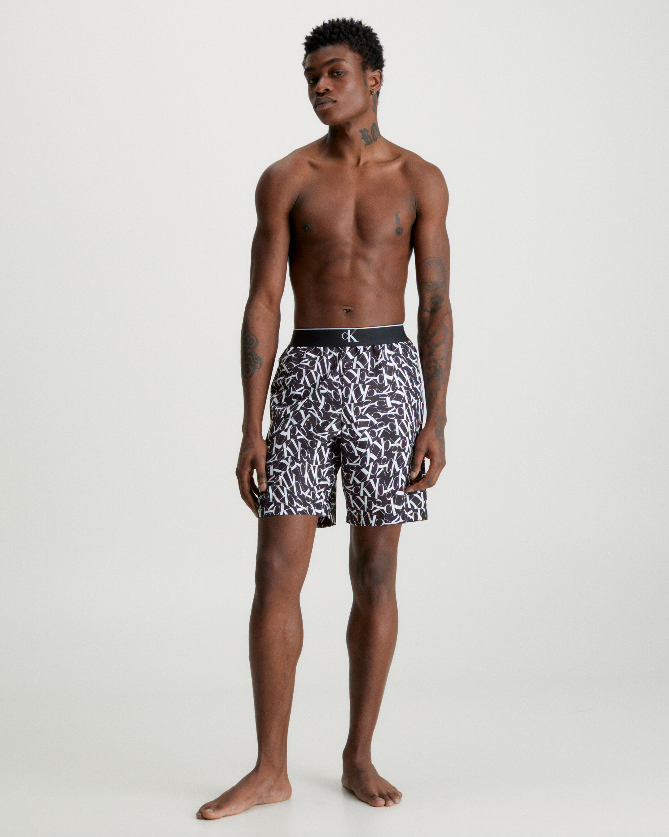 Mens black calvin new arrivals klein swim shorts