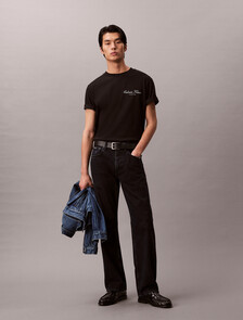 Embroidered Logo T-shirt, Black, hi-res