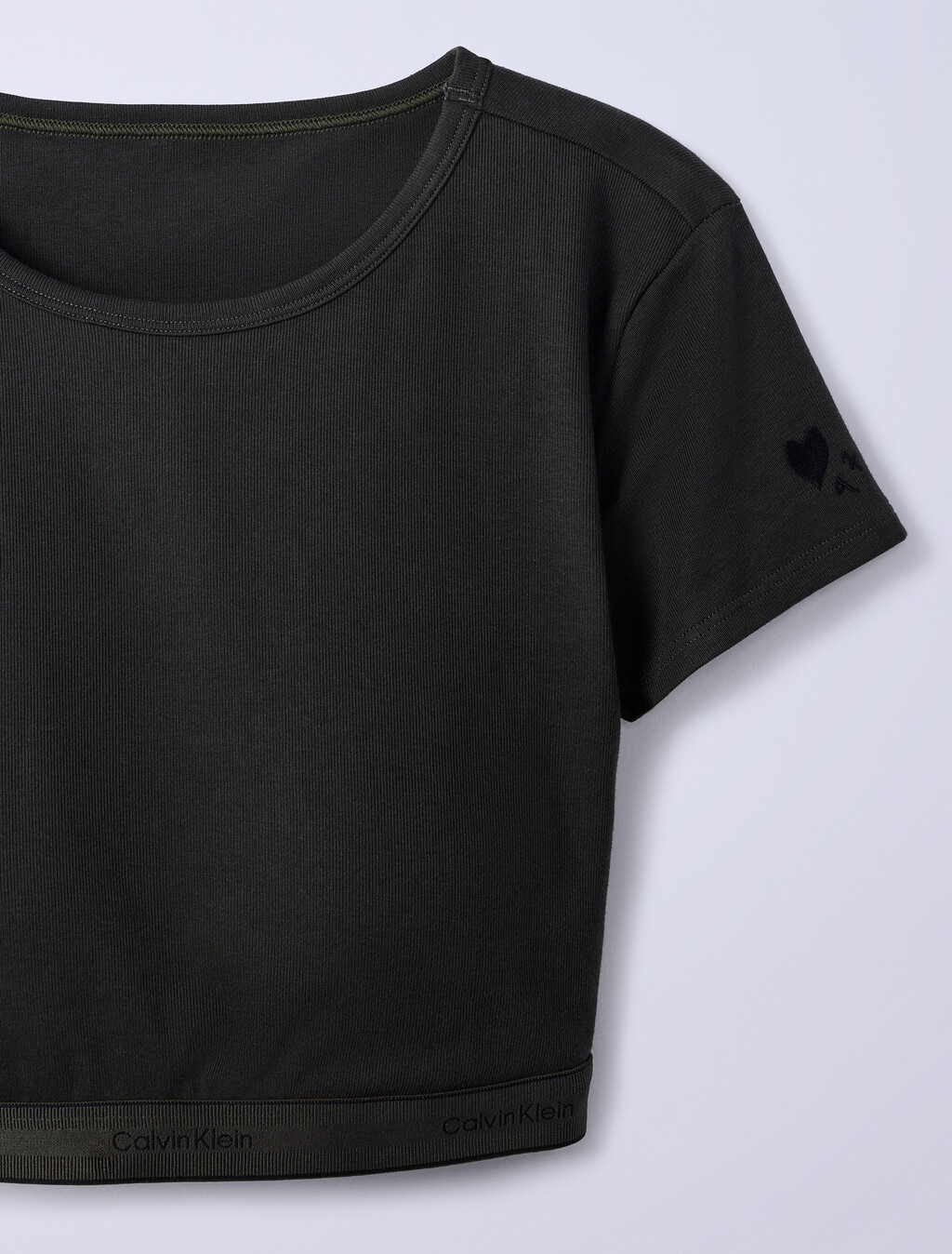 Jung Kook for Calvin Klein Heritage Cotton Lightly Lined T-Shirt Bralette, Peat, hi-res