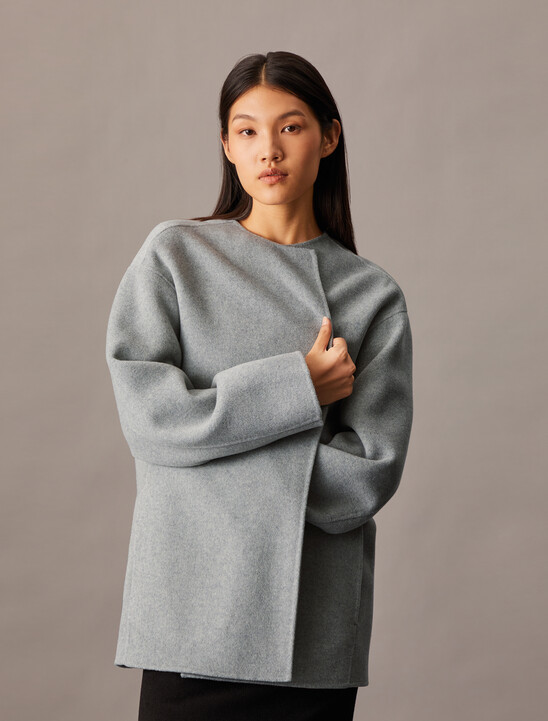 Double Face Cashmere Wool Short Coat