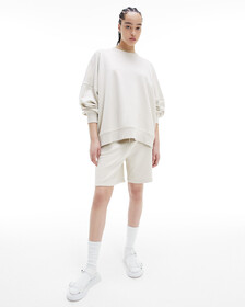 GENDER FLUID DISRUPTED LOGO SWEATSHIRT, Eggshell, hi-res