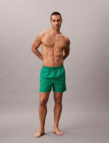 Solid Swim Shorts, 17496 DIAMOND LOGO+MARDI GRAS GREEN, hi-res