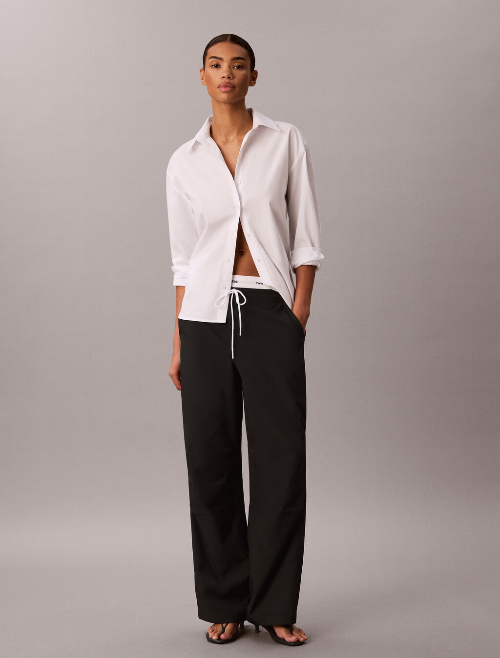 Icon Logo Waistband Tech Twill Pant, Black, hi-res