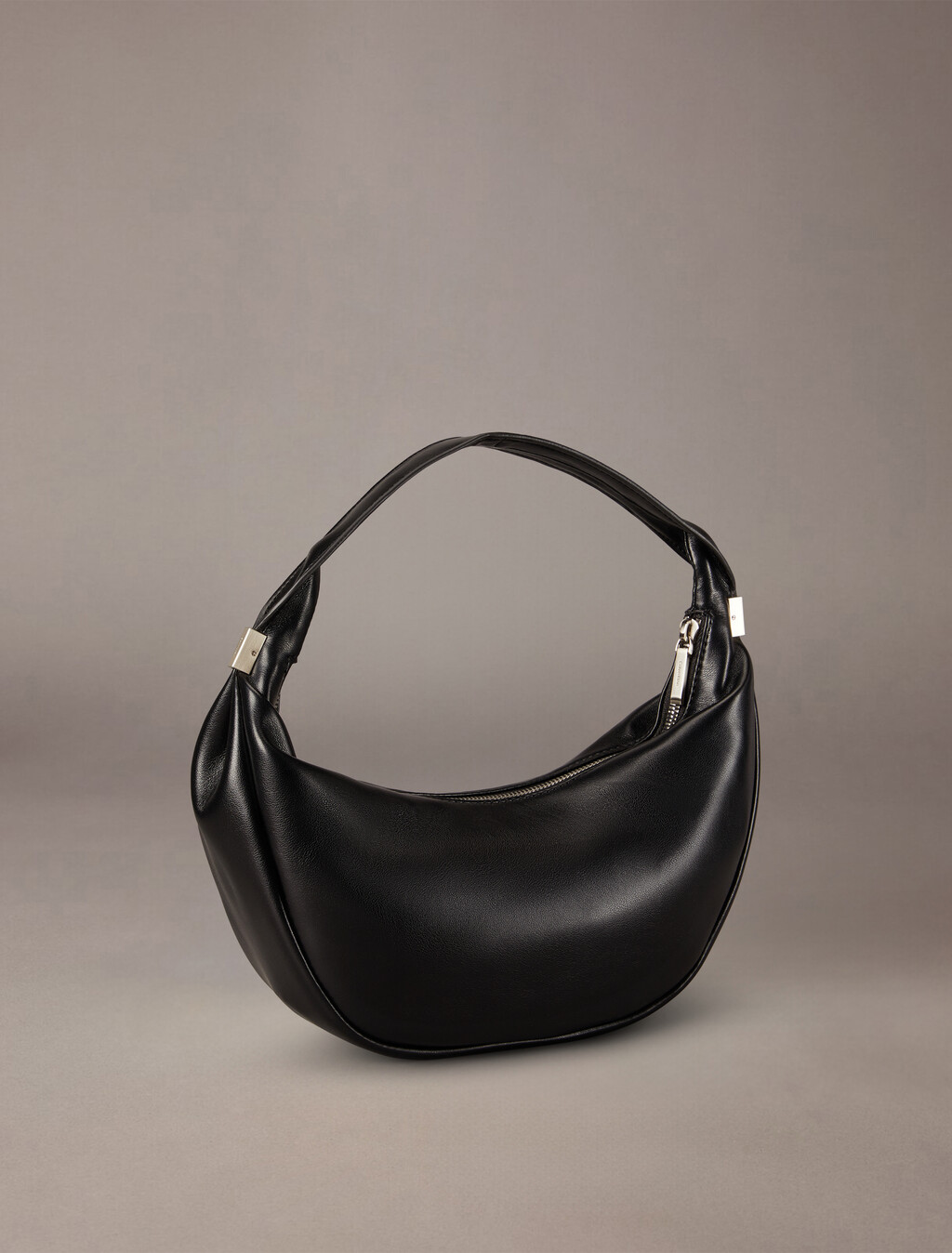 CK Pinched Soft Crescent Bag, CK Black, hi-res