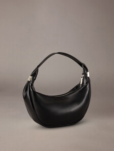 CK Pinched Soft Crescent Bag, CK Black, hi-res