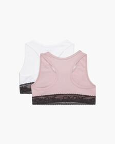 Girls 2 Pack CK One Bralette, Blushcheek/Pvhwhite, hi-res