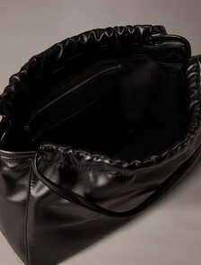 Drawstring Shoulder Bag, Black Beauty, hi-res