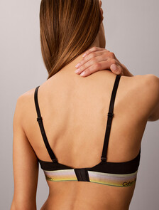 Lightly Lined Triangle Bra - Pride, Black, hi-res