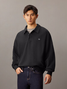 Relaxed Rugby Shirt, Ck Black, hi-res