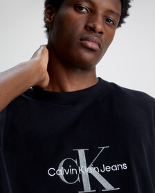 Cotton Monogram T-Shirt, Ck Black, hi-res