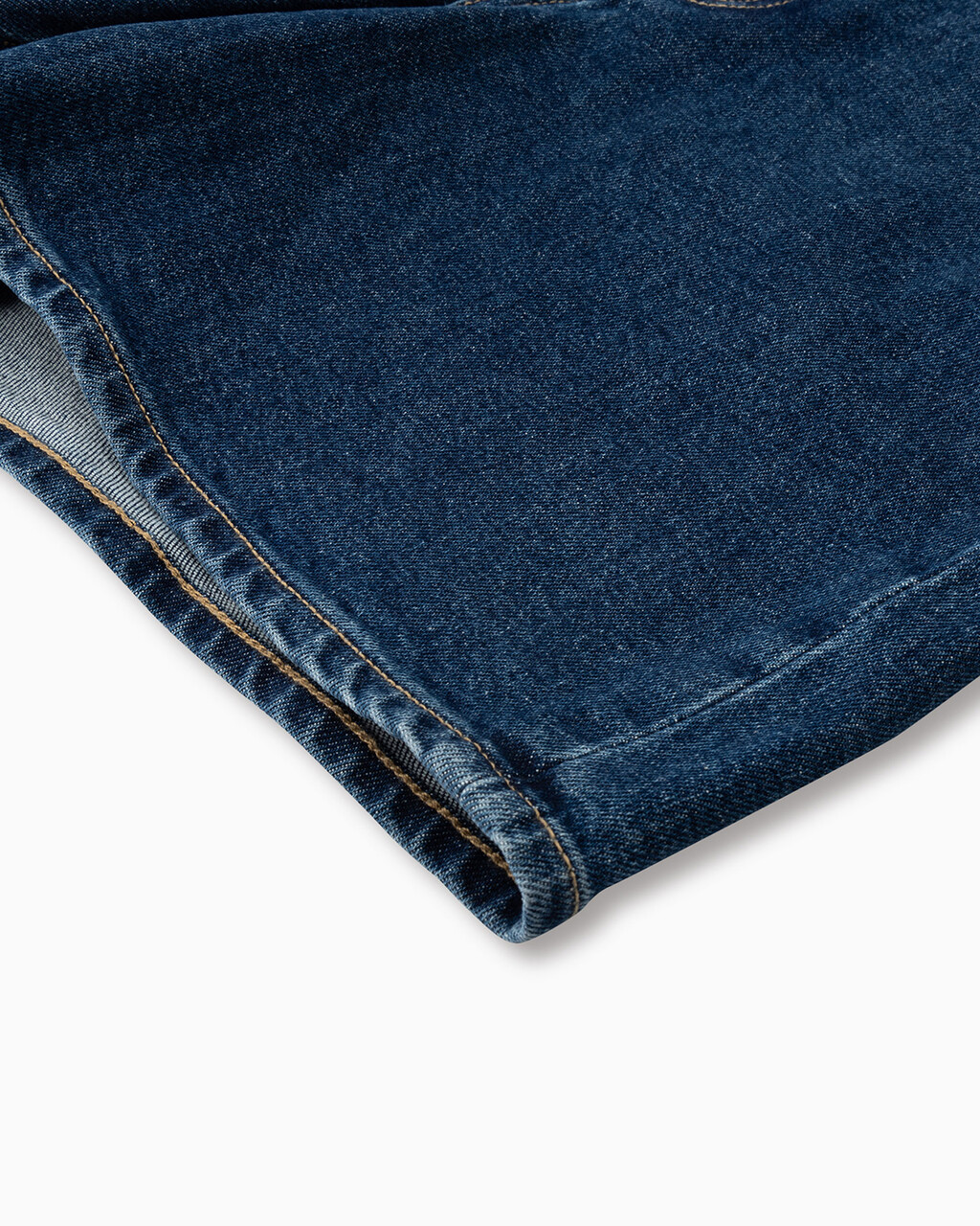 RECONSIDERED HIGH RISE WIDE LEG DENIM SHORTS, Dark Blue Exposed Shank, hi-res