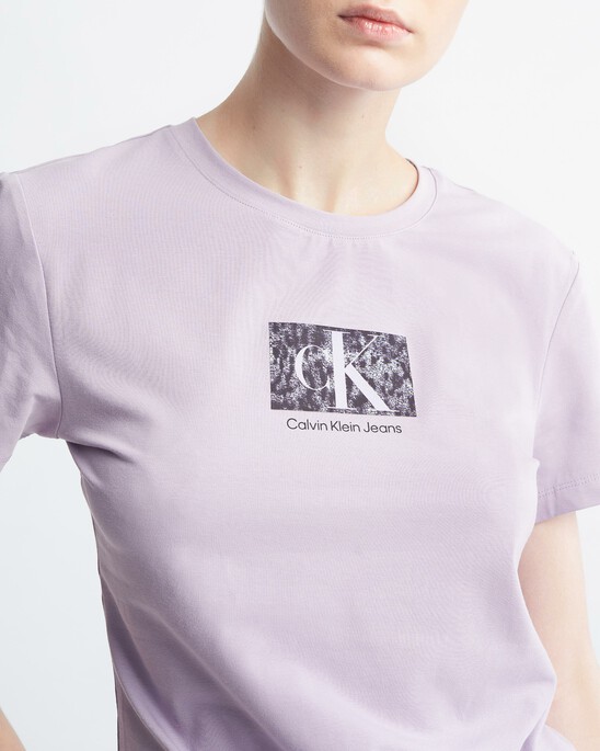 Monogram Box Print Organic Cotton Slim Tee