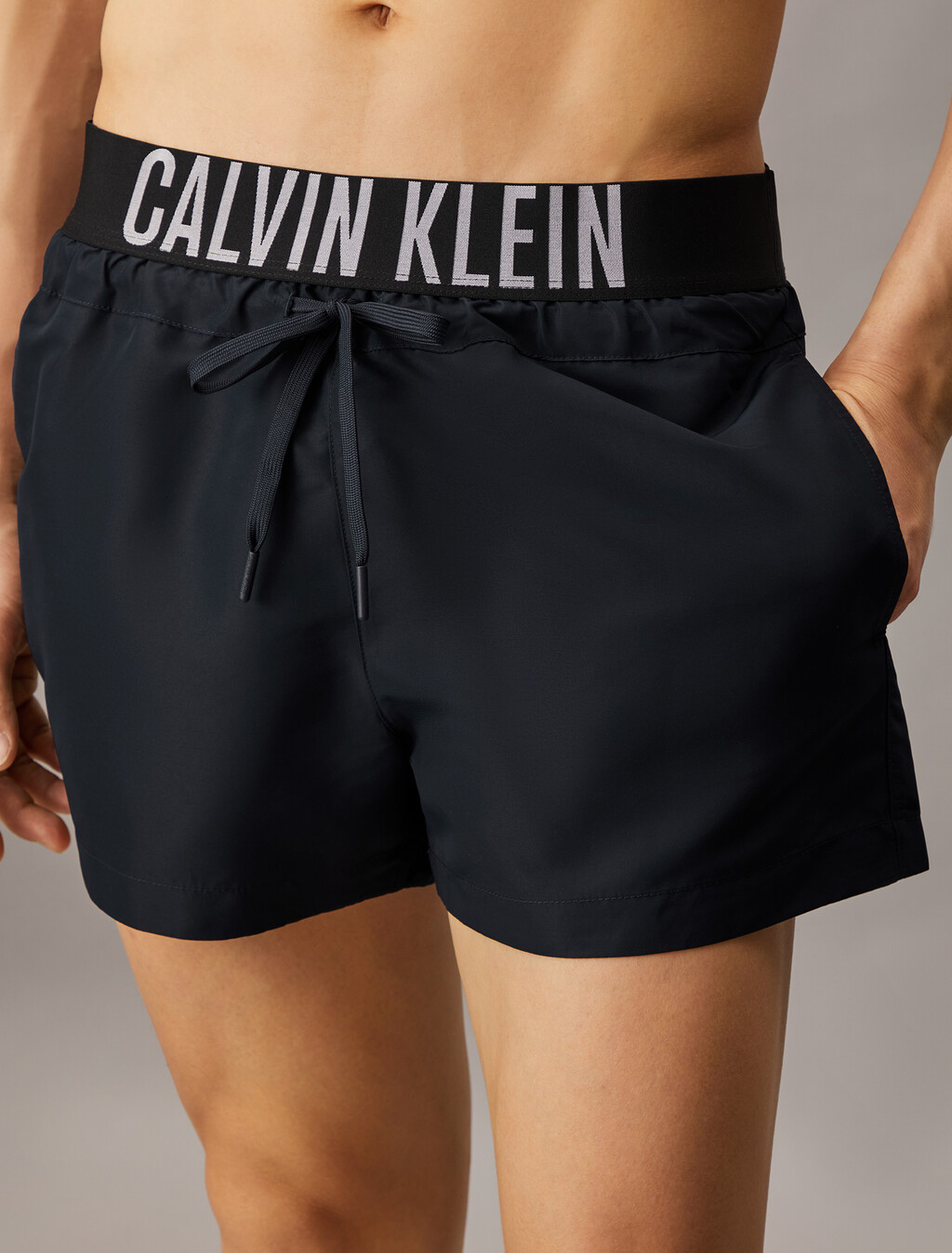 Logo Waistband Swim Shorts - Intense Power, Dark Sapphire, hi-res