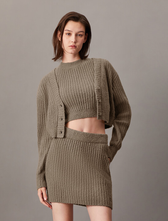 Chenille Relaxed Cardigan Set