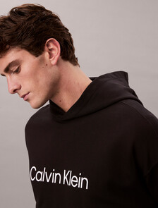 Standard Logo Premium Terry Hoodie, Black, hi-res