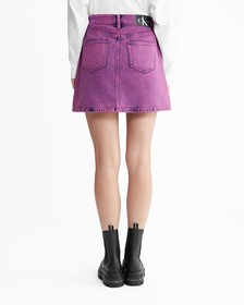 Hyper Real High Rise A Line Mini Skirt, Denim Light, hi-res