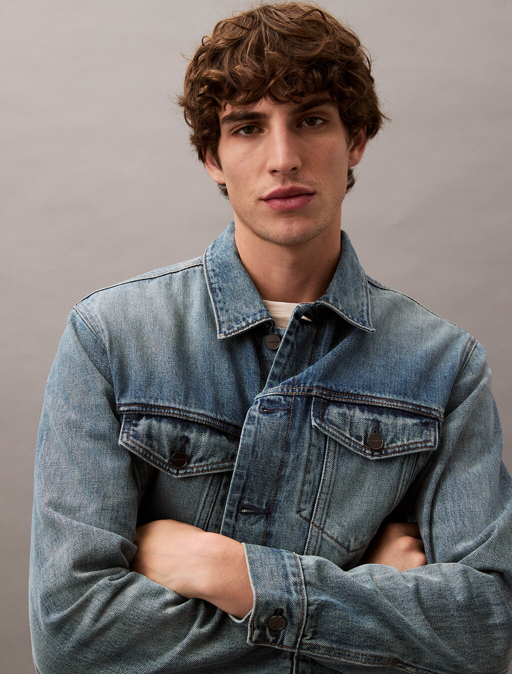 Selvedge Denim Trucker Jacket, ALLOY INDIGO, hi-res
