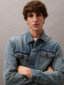 Selvedge Denim Trucker Jacket, ALLOY INDIGO, hi-res