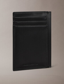 Logo Plaque Card Case, Black, hi-res