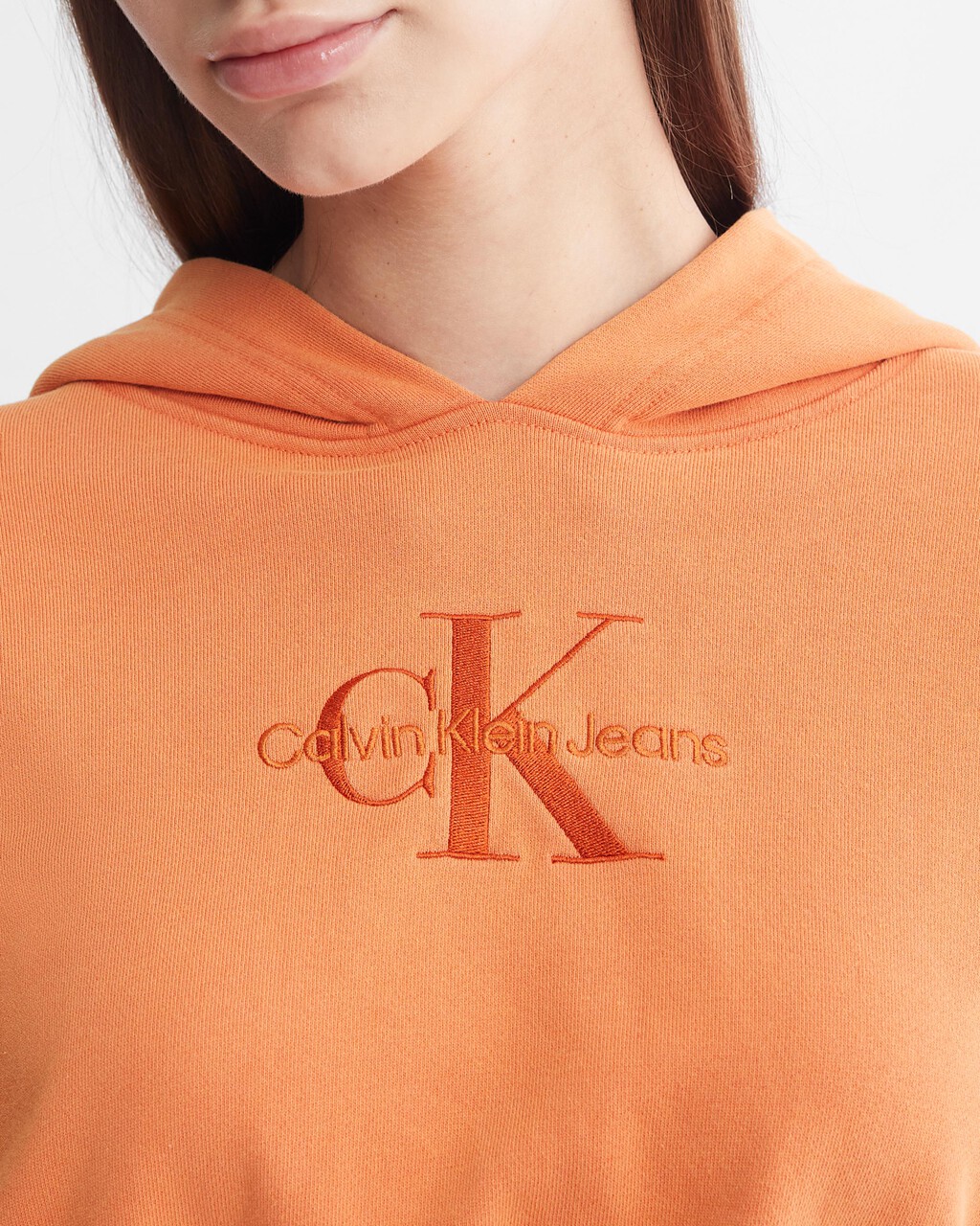 Mineral Dye Monologo Hoodie, Burnt Clay, hi-res