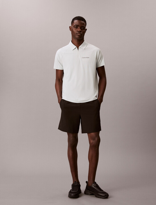 Zip Pique Sport Polo Shirt