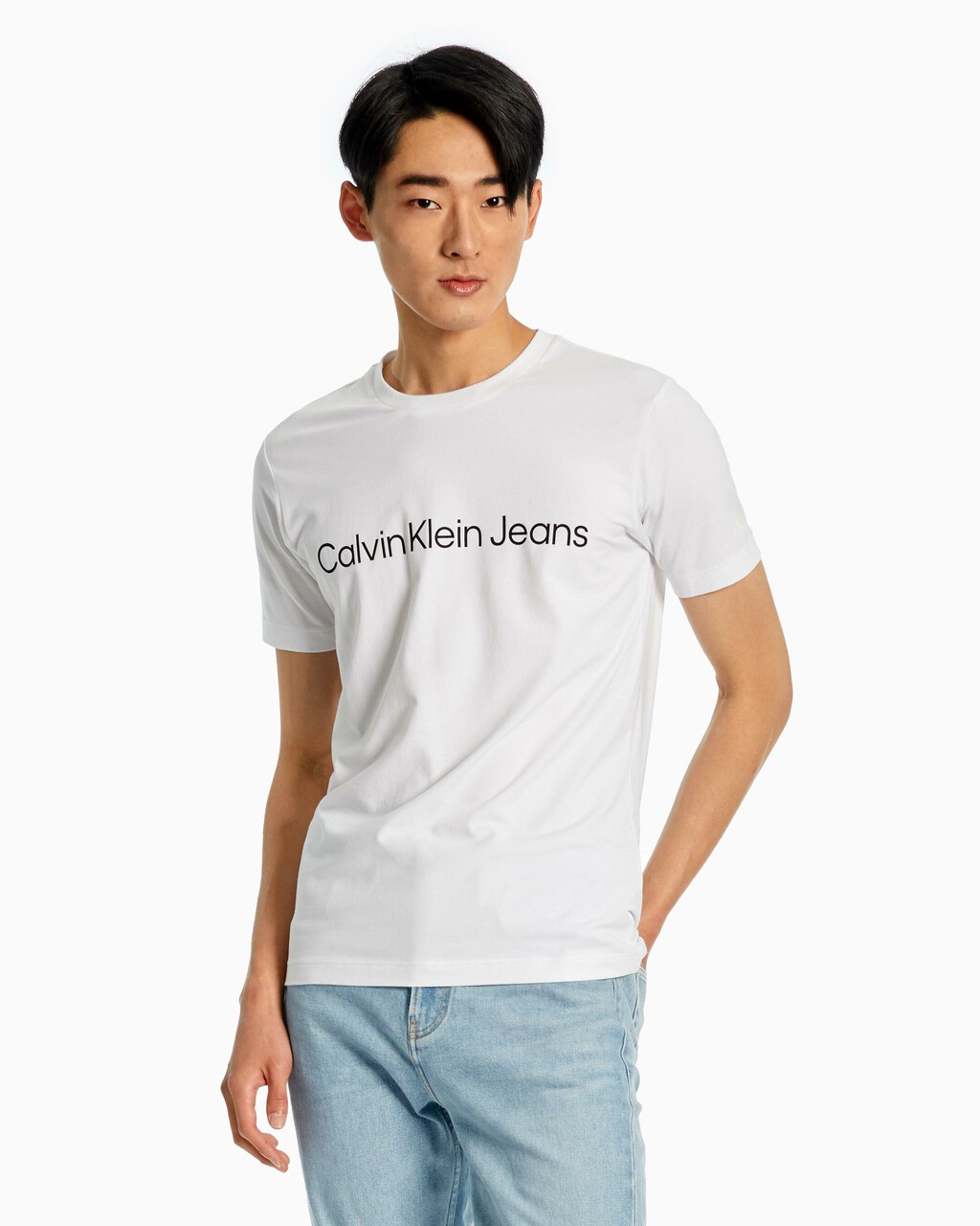 Institutional Logo Slim Tee | white | Calvin Klein Singapore