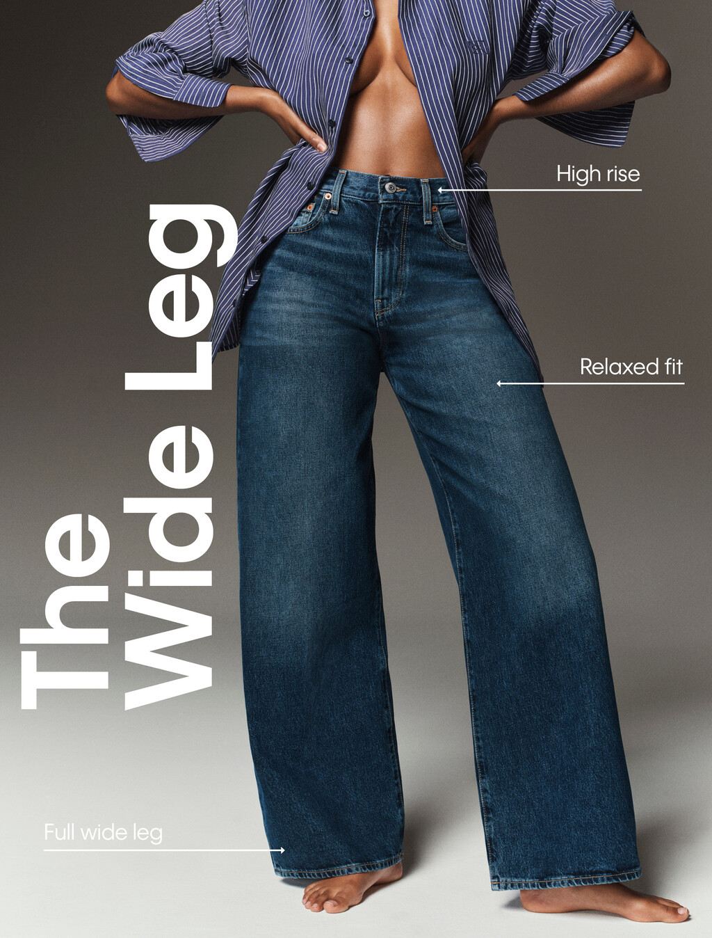 Eco Cool Wide Leg Jeans, CK CLASSIC RINSE, hi-res