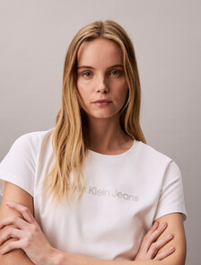 Institutional Slim Tee, Bright White, hi-res