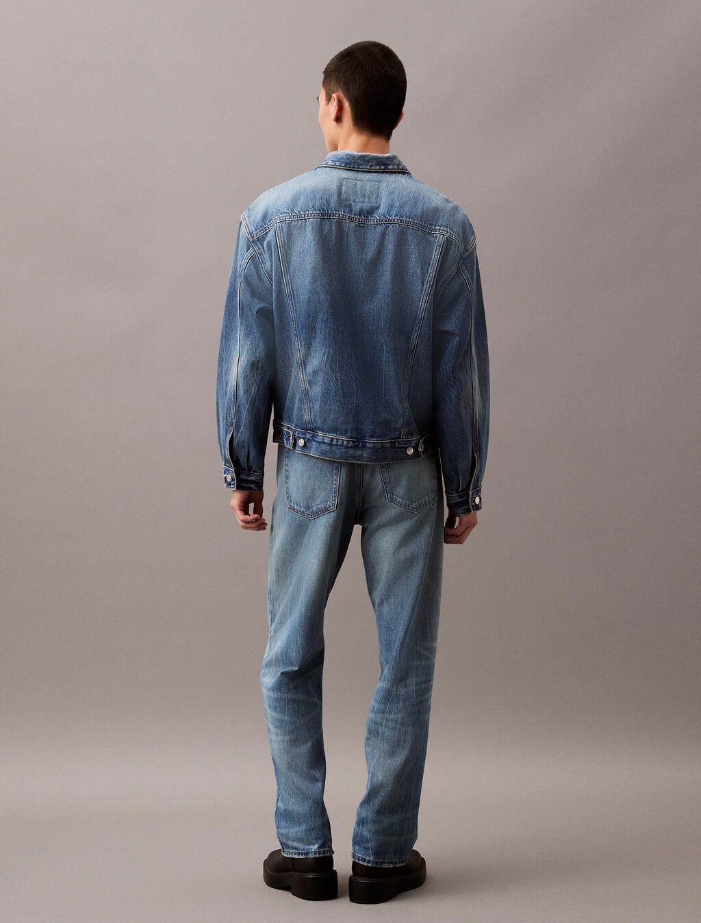 90s Denim Trucker Jacket, AURORA, hi-res