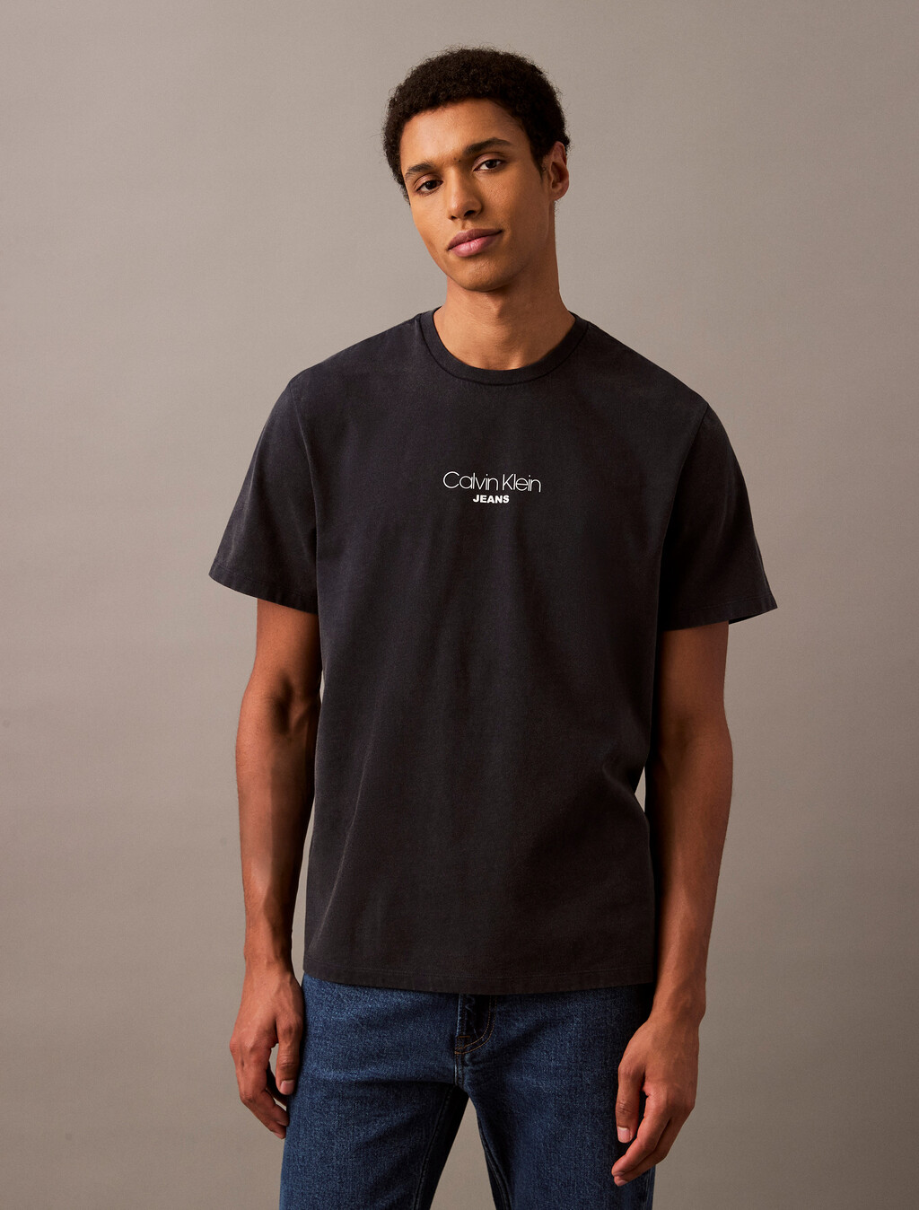 Acid Wash Logo T-shirt, Sky Captain, hi-res