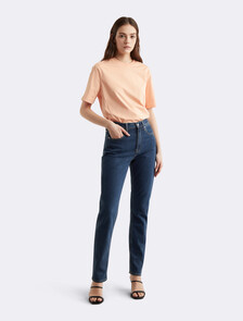 Authentic Slim Straight Jeans, Denim Dark, hi-res