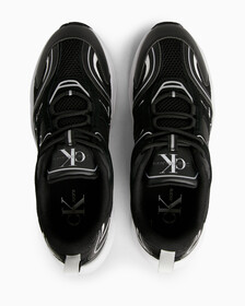 Leather Sneakers, Black/Bright White, hi-res