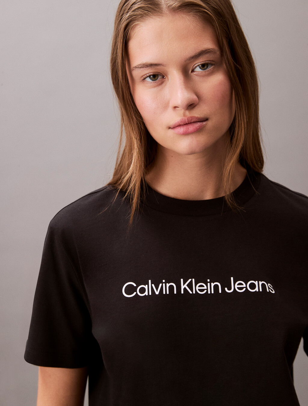 Institutional Logo Tee, Black, hi-res