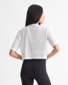 CK SPORT MESH RELAXED TEE, BRIGHT WHITE, hi-res