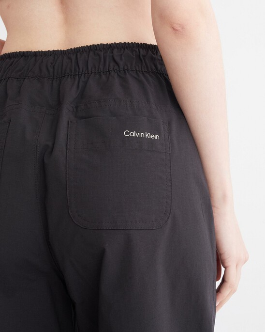 WATER-REPELLENT WIDE LEG TROUSERS