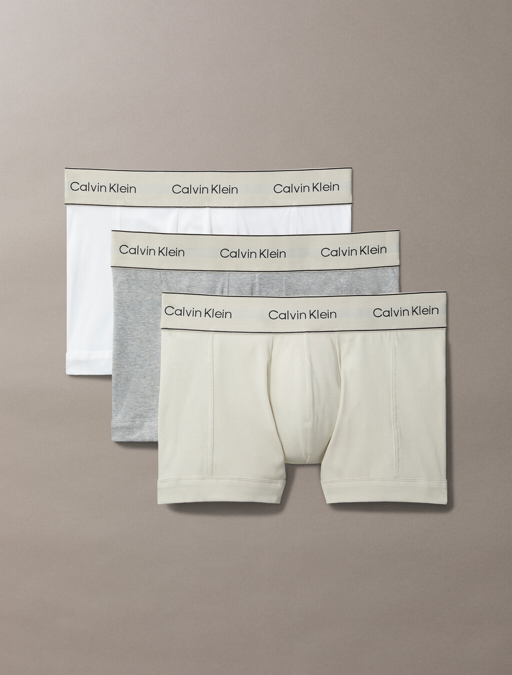 3 Pack Trunks - Heritage Cotton Stretch, Oyster Gray/Grey Heather/White, hi-res