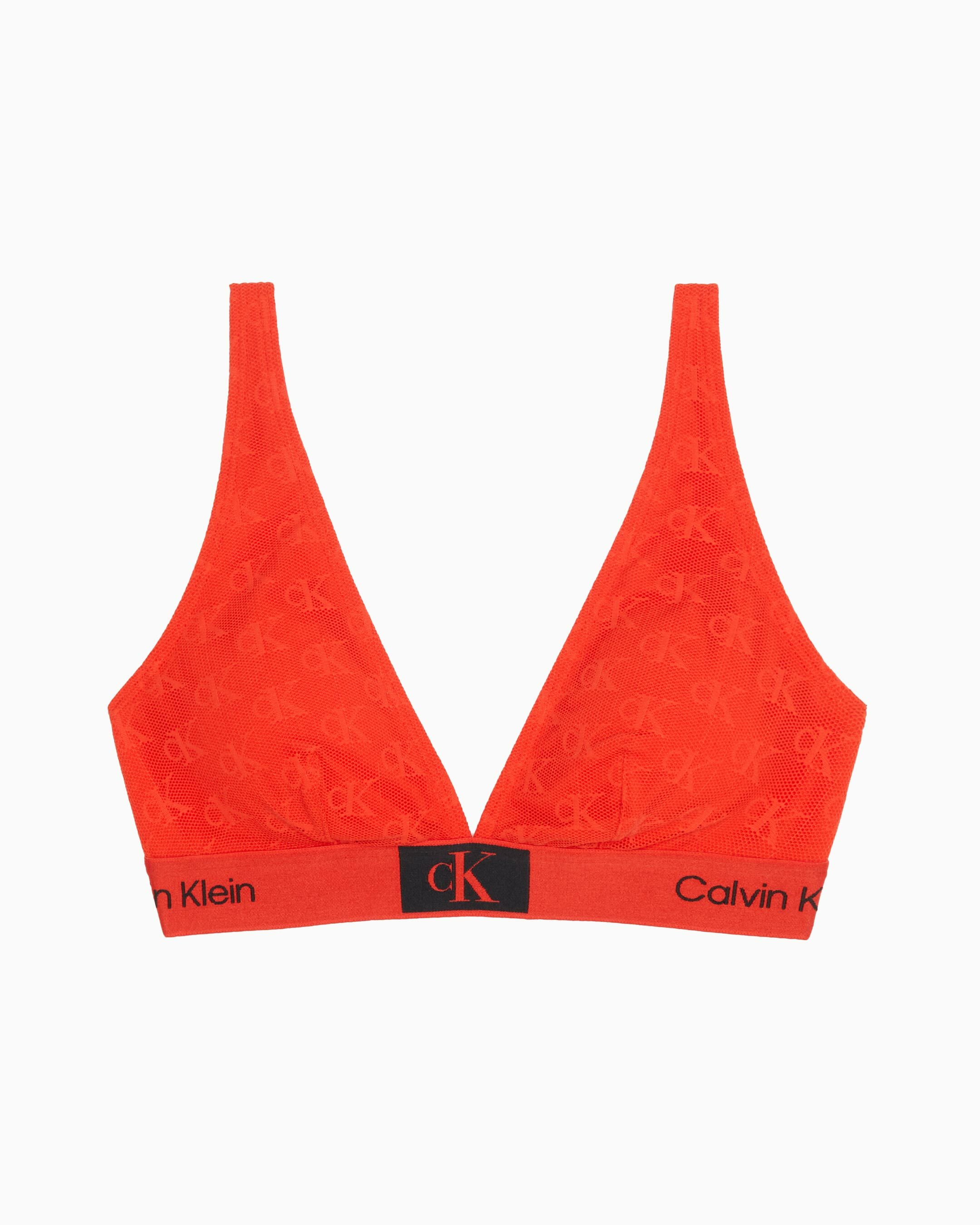 Calvin Klein 1996 Lightly Lined Triangle Bra, red