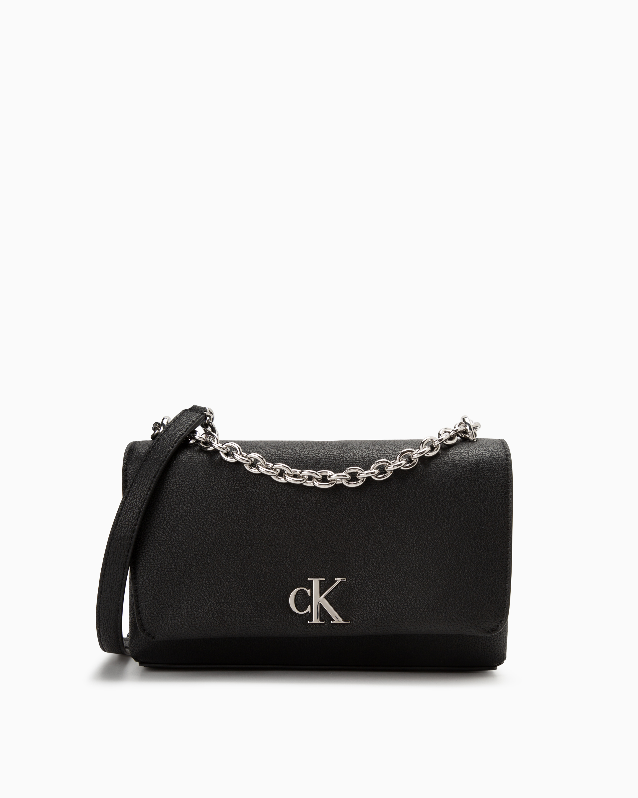 Calvin Klein Jeans minimal monogram phone crossbody bag in black